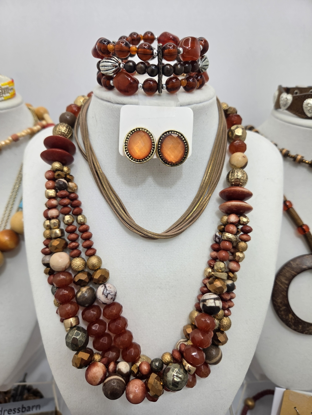 HUGE ​58pc Vintage & Modern Jewelry Lot CHICO'S BELK J CREW Necklace Earrin TOBI - Picture 7 of 16